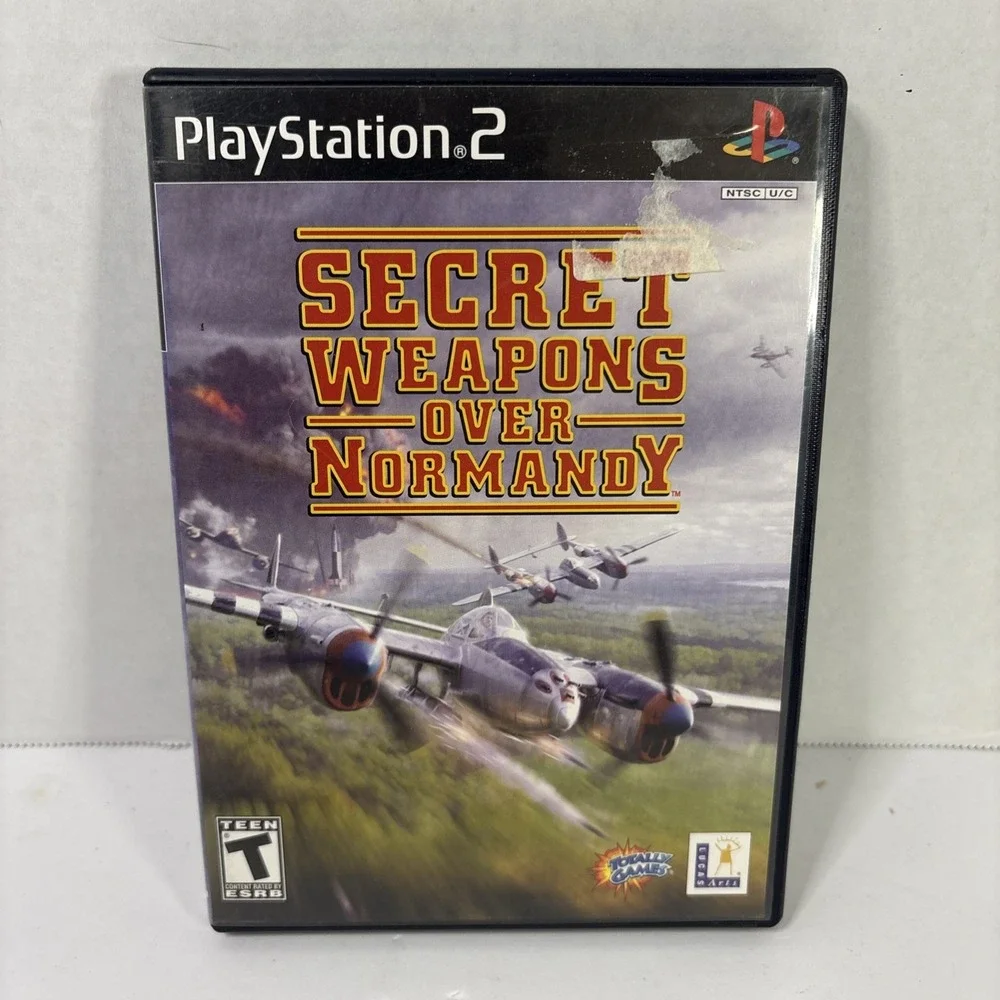 Secret Weapons Over Normandy Sony PlayStation 2 LucasArts WWII Flight Sim 2003